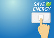 turn off switch to save energy concept. vector illustration.
