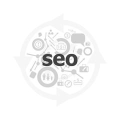 Poster - Text seo on digital screen, it concept