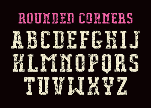 Serif font with rounded corners