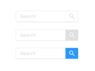 Search bar web page internet browser element vector icons template