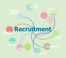 Poster - recruitment. business data visualization. process chart