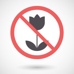 Isolated forbidden signal with a tulip