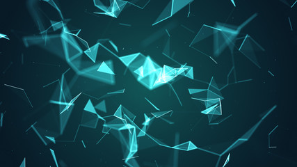 Wall Mural - absract geometry background with lines and dots