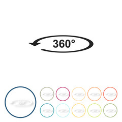 Sticker - Bunte 3D Buttons - 360 Grad VR