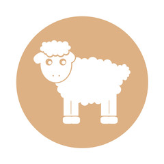 Wall Mural - cute sheep drawing character vector illustration design