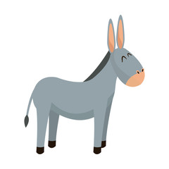 Poster - donkey animal christianity religion image vector illustration