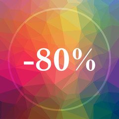 Poster - 80 percent discount icon