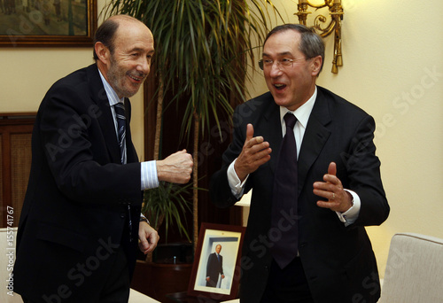 French Interior Minister Gueant Jokes With His Spanish