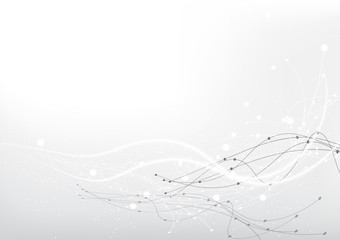 Fototapete - vector background abstract technology communication data Science