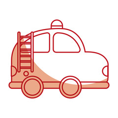 Sticker - firefighter car drawing icon vector illustration design