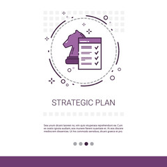 Poster - process planning business strategy marketing web banner with copy space vector illustration