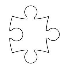 Sticker - puzzle silhouette vector symbol icon design.
