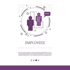 Poster - Employees Business Workers Team Web Banner With Copy Space Vector Illustration