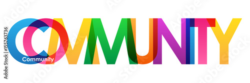 Cuadros en Lienzo COMMUNITY Colourful Vector Letters Icon