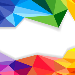 Poster - Abstract triangle geometric wave stripes border on a white background. Polygonal pattern for your design.
