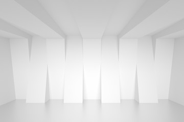 Fototapete - Modern Industrial Concept. 3d Illustration of Abstract Interior Background