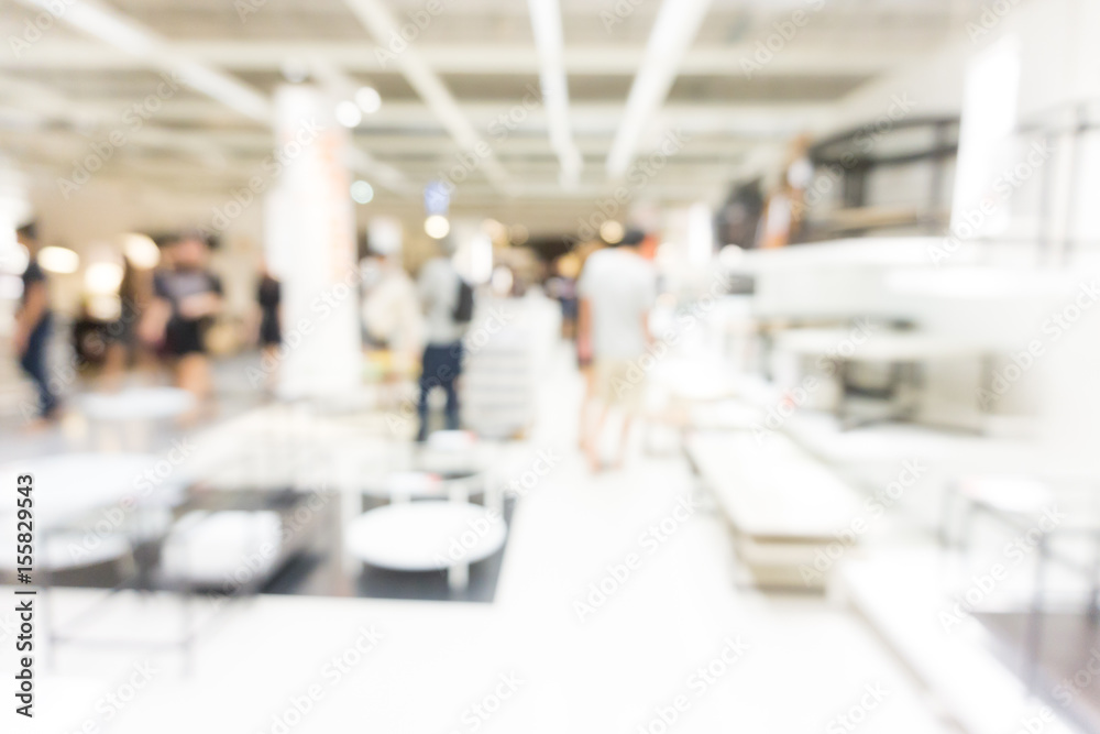 Abstract blurred furniture store interior background Stock Photo ...