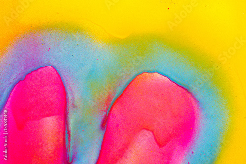 Zdjęcie XXL Streszczenie kolorowy fluorescencyjny niebieski, żółty, różowy kolor