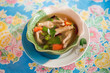 Herb chicken leg spicy soup