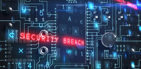 Poster - Composite image of virus background