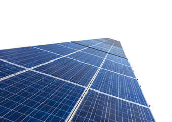 solar panels isolated in white background for solar energy concept images.