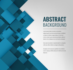 Wall Mural - Abstract background with colorful squares. Business design template. Vector