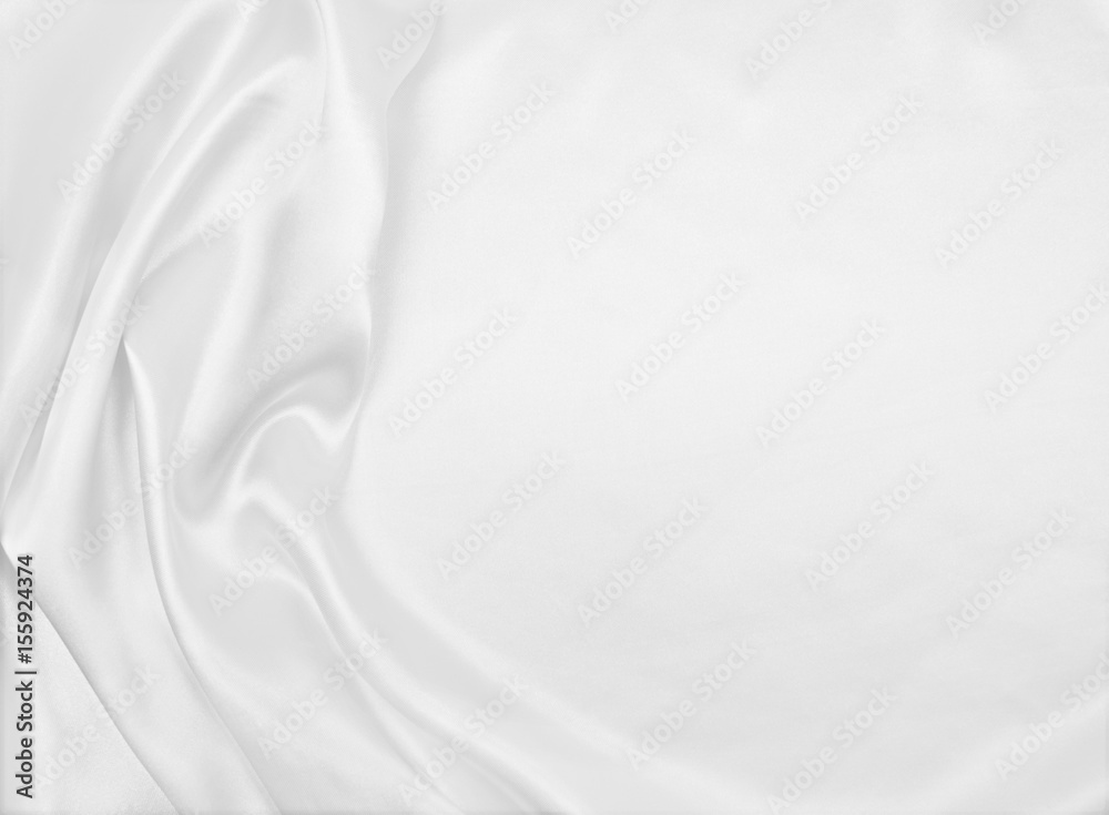 Smooth elegant white silk or satin luxury cloth texture as wedding ...