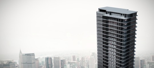 Poster - Composite image of 3d illustration of modern office buildings