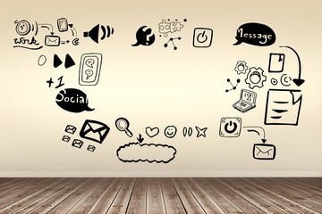 Aufkleber - Composite image of composite image of social media symbols 