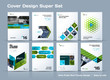 © Diamond Graphics - Abstract vector business template set. Brochure layout, cover mo