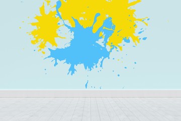 Poster - Composite image of colourful paint splashes