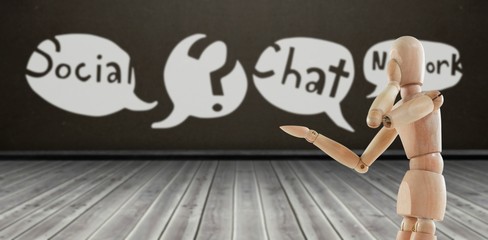 Aufkleber - Composite image of composite image of speech bubbles with text