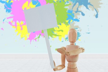 Poster - Composite image of colourful paint splashes