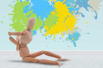 Poster - Composite image of colourful paint splashes