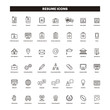 CV & Resumé outline icons