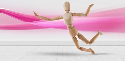 Poster - Composite image of pink lights against white background