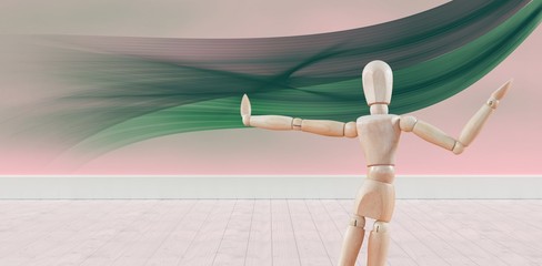 Poster - Composite image of pink lights against white background