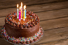 Chocolate Birthday Cake Free Stock Photo - Public Domain Pictures
