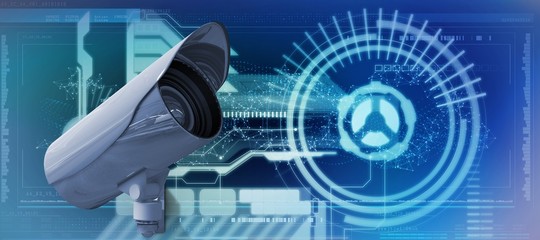 Poster - Composite image of cctv camera