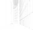 line drawing of an office building lobby