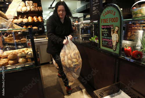 A Volunteer Of The Non Profit Dortmund Food Bank Dortmunder Tafel