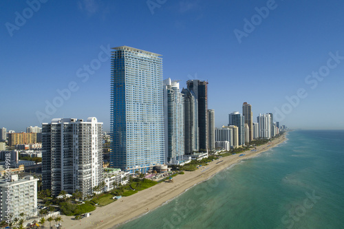 Fotografie, Obraz Aerial image of sunny Isles Beach Florida USA