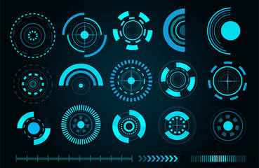 Sci fi futuristic user interface. Vector illustration