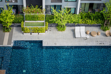 Pool of the condominium.