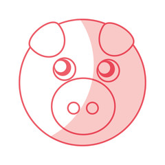 Canvas Print - cute piggy character icon vector illustration design