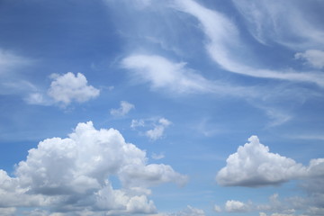 blue sky and white cloud.