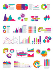 Wall Mural - Elements of infographic with flowchart. Vector statistics diagrams website layout template