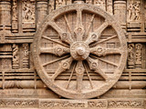 Nice carved walls in Sun God temple, Konark temple in Konorak in India.