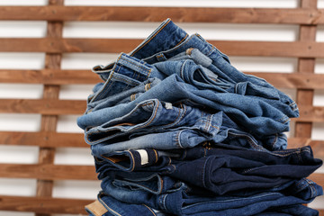 Wall Mural - Pile of jeans