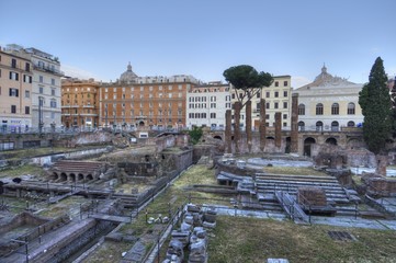 Wall Mural - Square of Largo di Torre Argentina in Rome, Italy